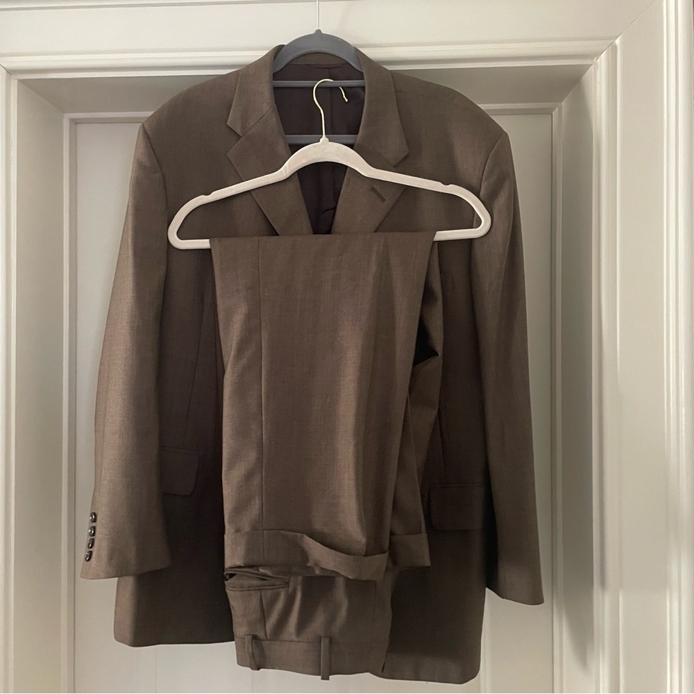 Men’s large brown suit and pants